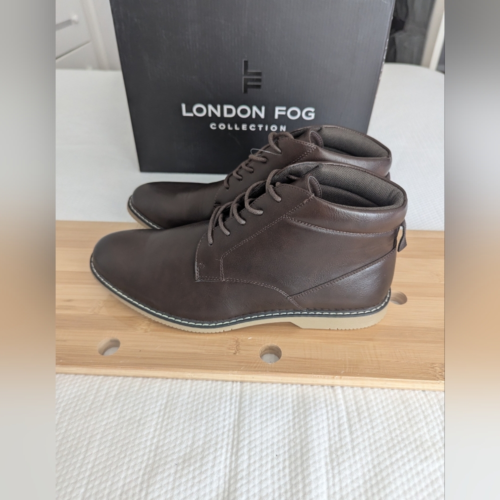 London Fog Collection LFM-Tyler Chukka Brown Sz 10M.